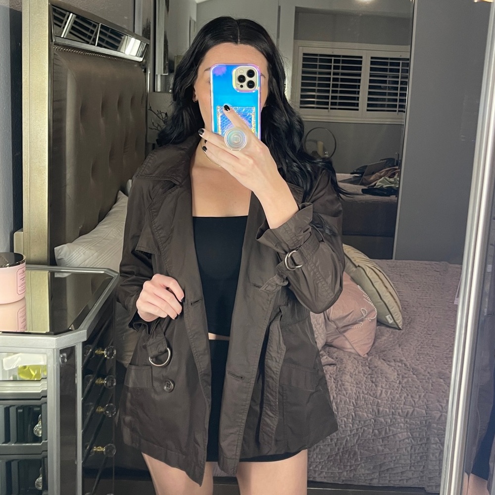 Daisy Fuentes Trench Coat Jacket